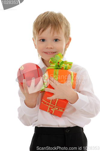 Image of child with gift