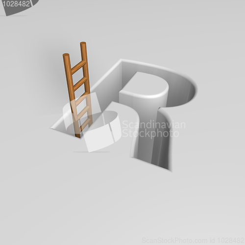 Image of letter r and ladder