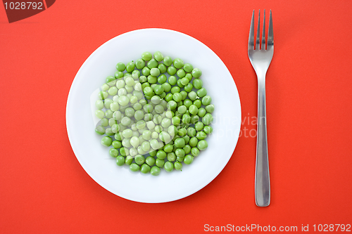 Image of Green peas in plate