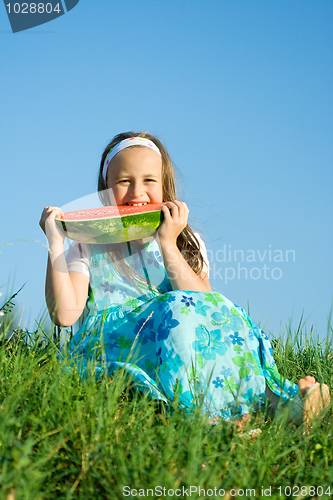 Image of A bite from watermelon