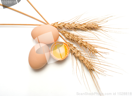 Image of Eggs and wheat ear