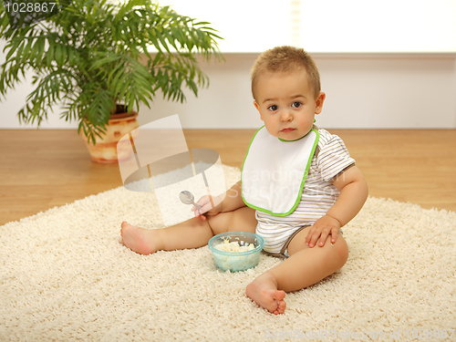 Image of Baby boy eating