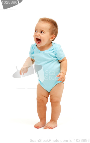 Image of Joyful baby looking up
