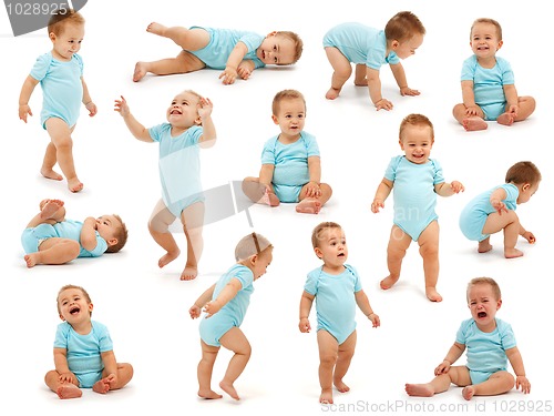 Image of Collection of a baby boy's behavior