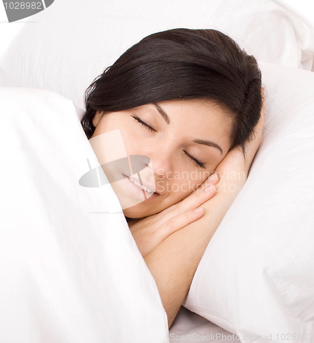 Image of sleeping woman