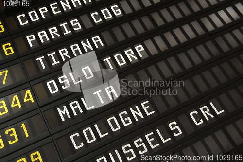 Image of Airport timetable