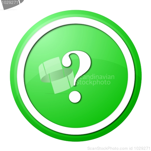 Image of green question mark round button