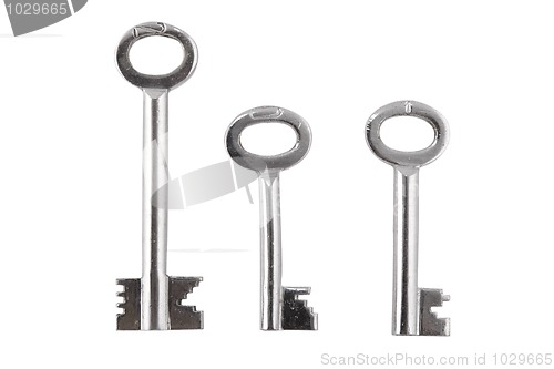 Image of three different shape of keys