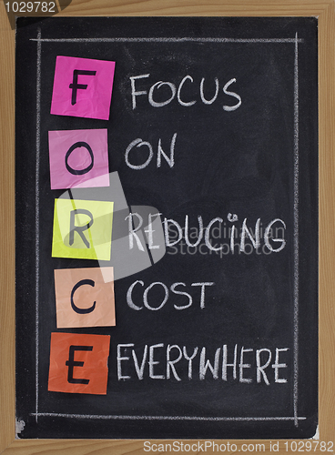 Image of focus on reducing cost everywhere