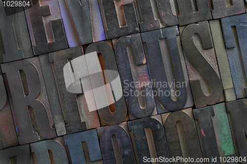 Image of focus - alphabet abstract