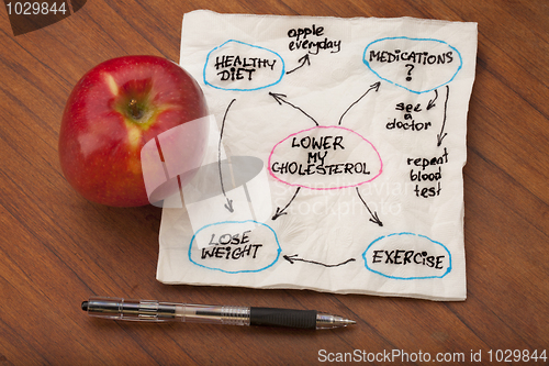 Image of lower cholesterol mind map