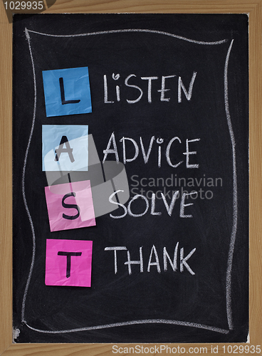 Image of listen, advice, solve, thank