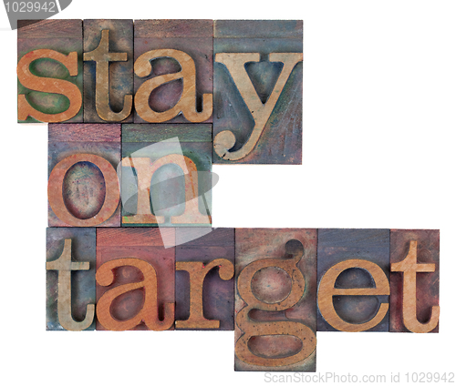 Image of stay on target