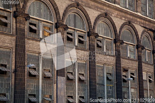 Image of windows of old power plant