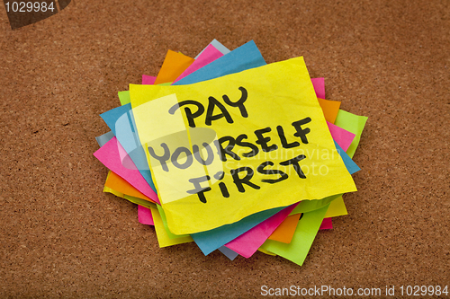 Image of pay yourself first - reminder