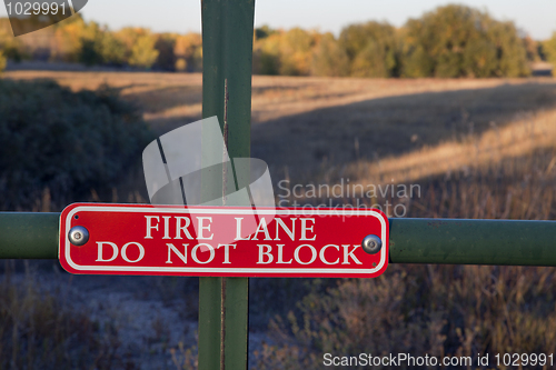 Image of fire lane - do not block