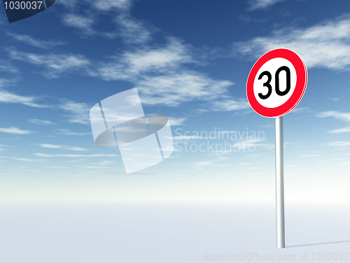 Image of speed limit thirty