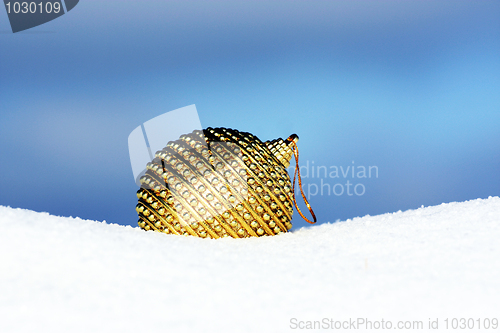 Image of christmas bauble on beautiful background