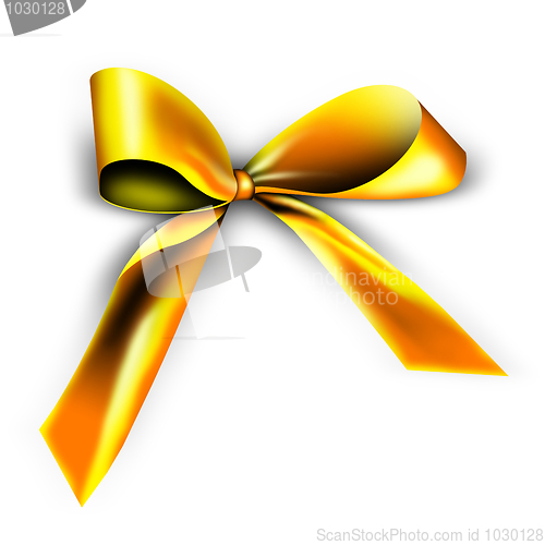 Image of golden ribbon for a gift