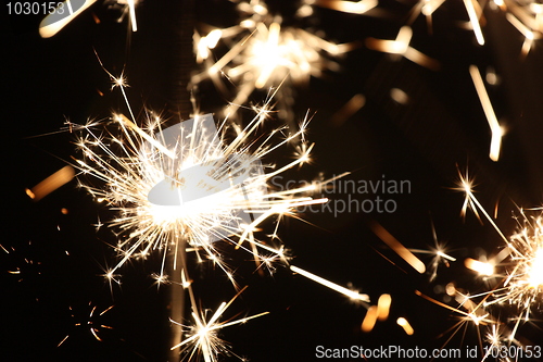 Image of sparkler in focus