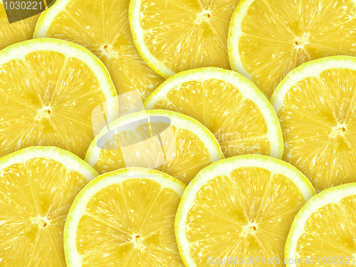 Image of Abstract background with citrus-fruit of lemon slices