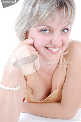 Image of beautiful blond smiling girl