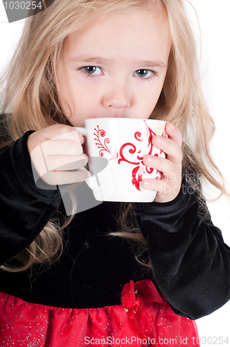 Image of Baby girl dressed up for Christams