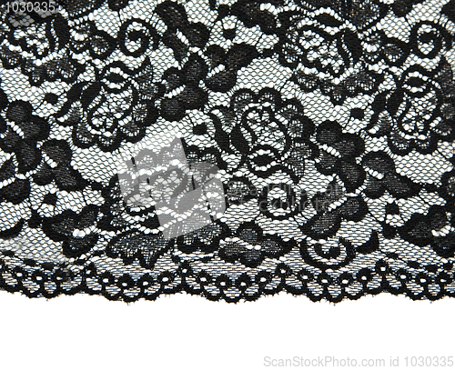 Image of Black lace with pattern with form flower