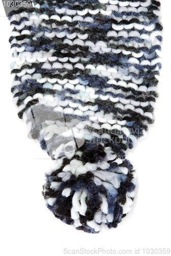 Image of Part knitted warm scarf