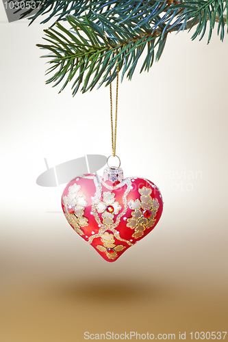 Image of red christmas heart