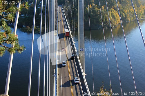 Image of Traffic on a bridge in south Norway.