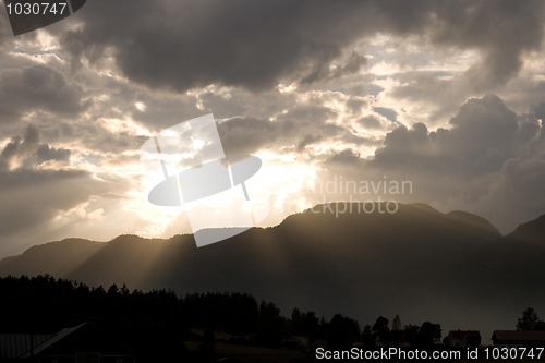 Image of The sun breaking through