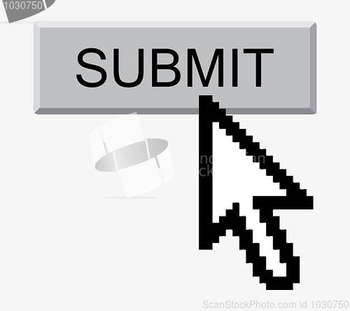 Image of Abstract Submit button and arrow-cursor