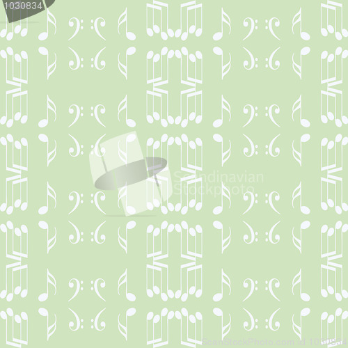 Image of Seamless wallpaper of music notes