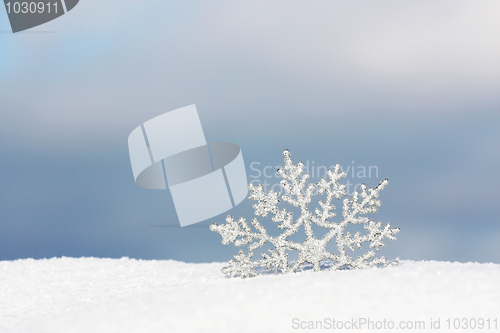 Image of frozen snowflake