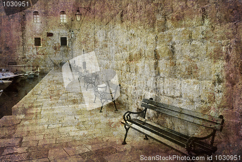 Image of Empty benches Dubrovnik