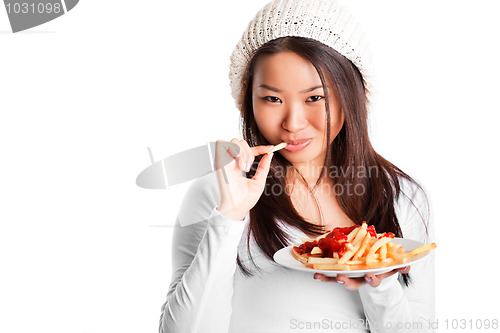 Image of Eating french fries