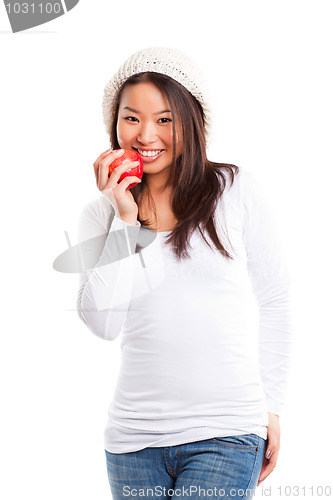 Image of Eating apple