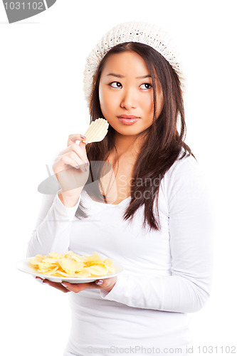 Image of Eating potato chips