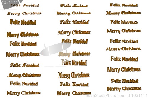 Image of Merry Christmas 3D twelve typefaces