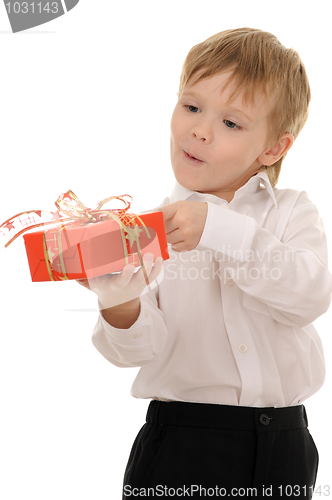 Image of child with gift