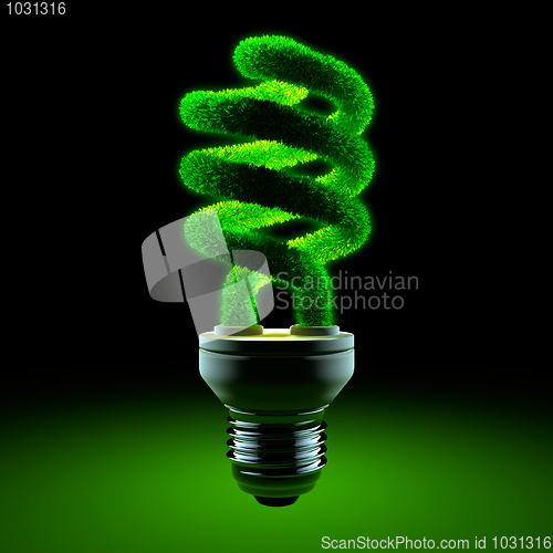 Image of Green energy-saving lamp