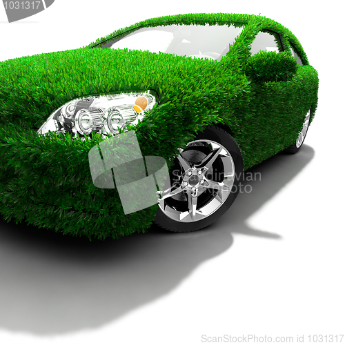 Image of The metaphor of the green eco-friendly car