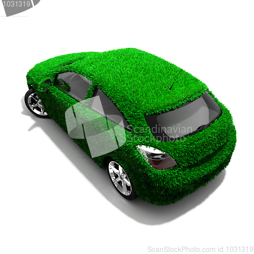 Image of The metaphor of the green eco-friendly car