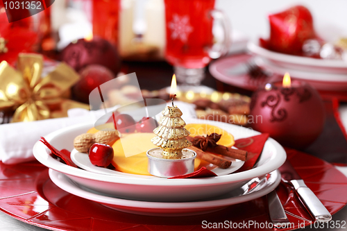 Image of Place setting for Christmas