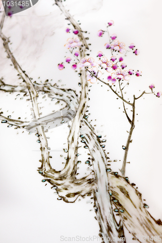 Image of Ancient Traditional Artistic Plum Blossom Pattern 