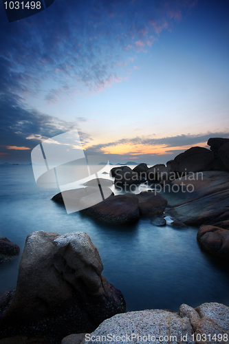 Image of Sea stones at sunset 