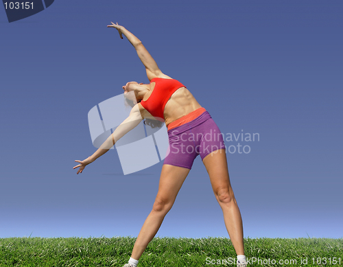 Image of Girl exercising outdoors
