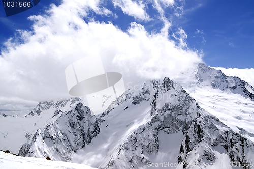 Image of Caucasus Mountains. Dombay.