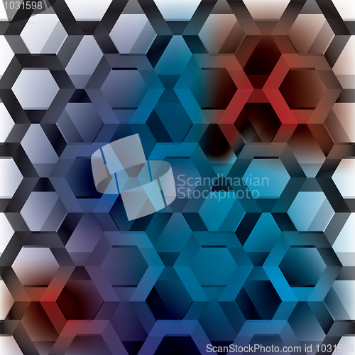 Image of hexagon rainbow seamless